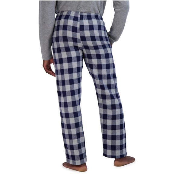 NWT Hane's Men's Unisex Ultimate Flannel Gray/Navy Buffalo Check Sleep Pant 4XL - Picture 4 of 6